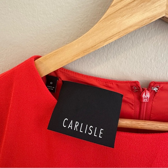 Carlisle Long Sleeve Sheath Red Dress, Size 0 - Picture 3 of 4